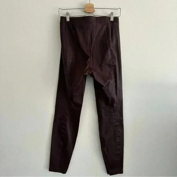 New Vince 100% Lamb Leather Skinny Slim Fit Pants Burgundy M - Picture 4 of 12